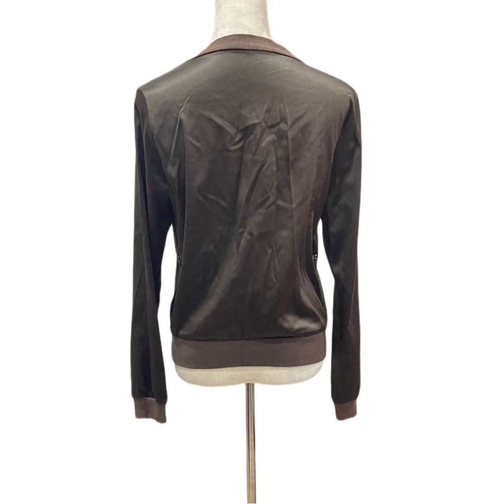 Unique Brown Chain Cutout Jacket - image 6